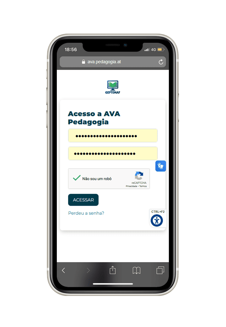 Passo 4: Campos preenchidos e validação concluída